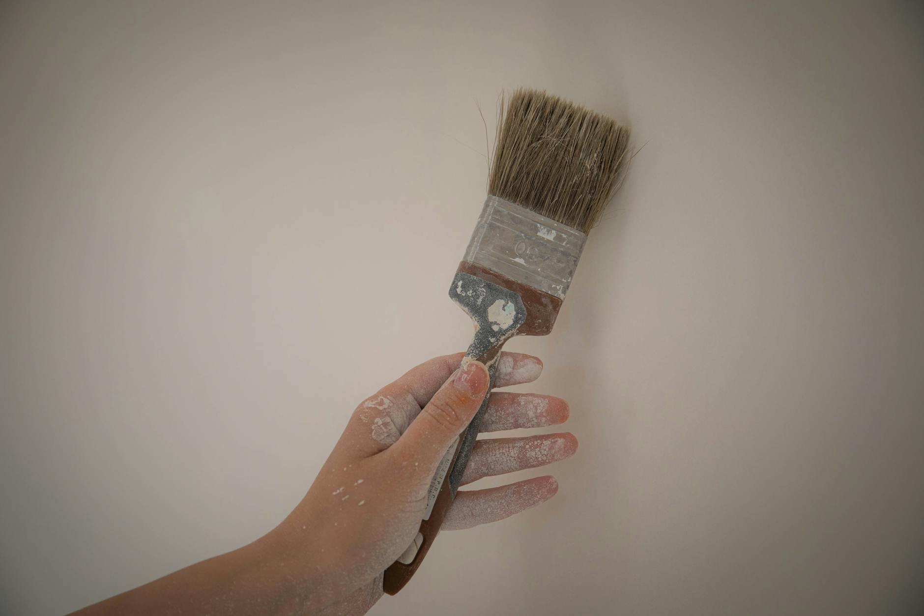 OTEGO rachète Calomatech : 5 impacts concrets pour la rénovation intérieure et l'isolation thermique 3 Peintre professionnel appliquant une finition soignée sur un mur fraîchement rénové